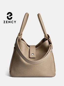 Zency Новая женская простая сумка-ведро Роскошная дизайнерская сумка через плечо в стиле ретро Высококачественная сумка из натуральной кожи с верхней ручкой Сумки-кошельки