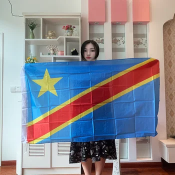 zwjflagпоказать флаг Флаг Демократической Республики Конго Флаг полиэстера висит Баннер 3x5 футов Национальный флаг Флаг украшения дома