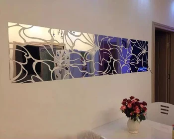 Абстрактный узор 3d акриловая зеркальная поверхность наклейки на стену прихожая телевизор диван фон стена обеденного зала украшение потолка