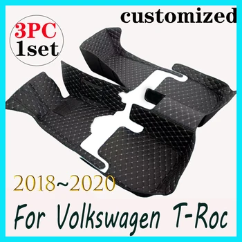 Автомобильные коврики для VW Volkswagen T-Roc A11 AC7 2018 2019 2020 Водонепроницаемые автомобильные коврики Tapete Automotivo Para Carro Автомобильные аксессуары