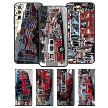 Американский мягкий чехол для пожарной машины для Samsung Galaxy S22 Ultra S8 S9 S10 S20 FE S21 Plus S10e Note 20 Ultra