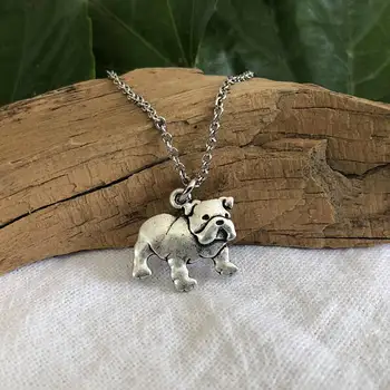 Английский бульдог Кулон ожерелье для женщин Бульдог порода Ювелирные изделия модный подарок для домашних животных для друга