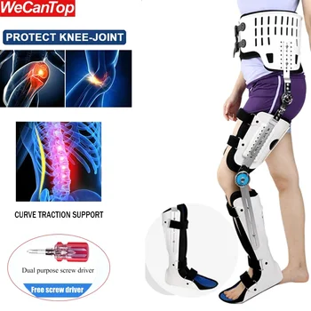 Бедро, колено, голеностопный сустав, ортез стопы, фиксированный ортез, ортопедический инструмент, опора для бедра, бедра, перелом бедренной кости, паралич нижних конечностей, паралич ног
