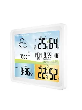  Беспроводная метеостанция Синоптик Внутренний наружный термометр Гигрометр с датчиком Цветной сенсорный экран Будильник