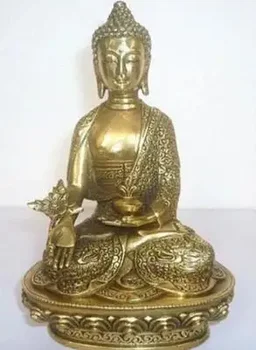 Большой Тибет Тибетская латунная статуя Будды Медицины