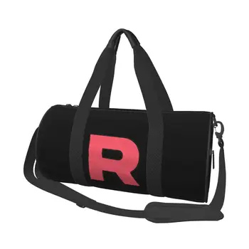 Буква R Team Rocket Логотип Спортивные сумки Крутая аниме тренировочная спортивная сумка с обувью Сумки Пара Печатная портативная сумка для фитнеса