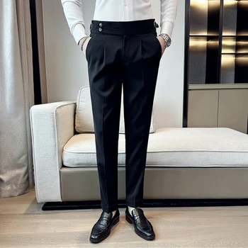 Весна и лето британские брюки Неаполь мужские брюки приталенного кроя в корейском стиле брюки повседневные брюки