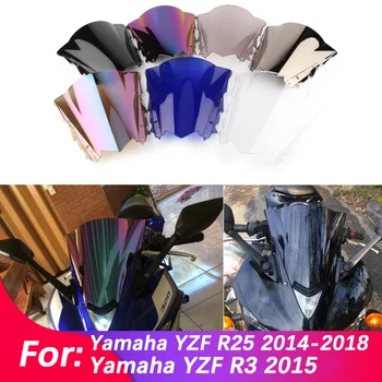 Ветровой дефлектор лобового стекла мотоцикла для Yamaha YZF R25 / YZFR25 / YZF-R25 2014 2015 2016 2017 2018 YZF-R3 / YZFR3 2015