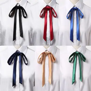 Винтажный атласный галстук-бабочка Модный JK Элегантная лента Тонкий студенческий причудливый галстук