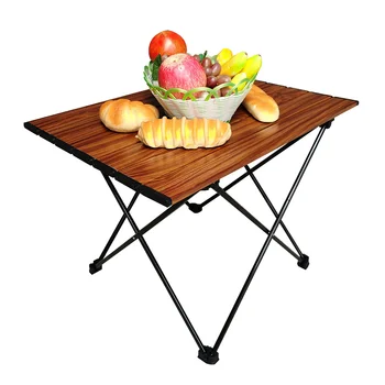 Высокопрочный алюминиевый сплав Портативный сверхлегкий складной походный стол Складной обеденный стол на открытом воздухе для семейной вечеринки Пикник Барбекю