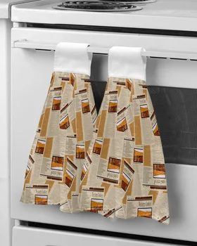 Газета Вестерн Ковбой Полотенце для рук Бытовая ванная комната Впитывающее полотенце из микрофибры Кухонное висячее чистящее салфетка