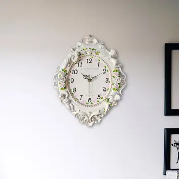 Декоративные настенные часы из смолы Angel для гостиной, кухни, украшения спальни