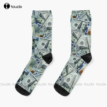 Деньги Тренд Grind Hustle Носки Футбольные носки Молодежь Мальчики Рождественский Новогодний Подарок Пользовательский Подарок Унисекс Взрослый Подросток Молодежные носки Носок