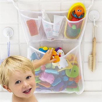 Детская сетчатая сумка для ванной комнаты для детей, сумка для игрушек для ванны, сетка, корзины для присосок, детская ванна, кукла, органайзер, сетчатая сумка для хранения игрушек для ванны