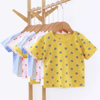 Детская футболка xxx Мальчики и девочки Cothes Детская рубашка с коротким рукавом Мультяшные топы для малышей Повседневная хлопковая детская одежда 2021Лето