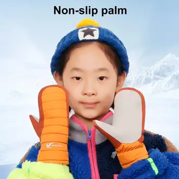 Детские перчатки Водонепроницаемые снежные варежки для детей Теплая флисовая подкладка идеально подходит для мальчиков и девочек Погода На открытом воздухе Термоперчатки Лыжные перчатки
