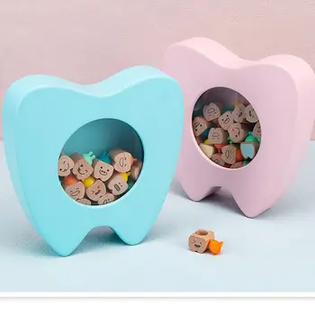 Детский сувенир Симпатичная форма зуба Прекрасная коробка для хранения зубов Коробка для молочных зубов Контейнер для молочных зубов Детские сувениры Подарок