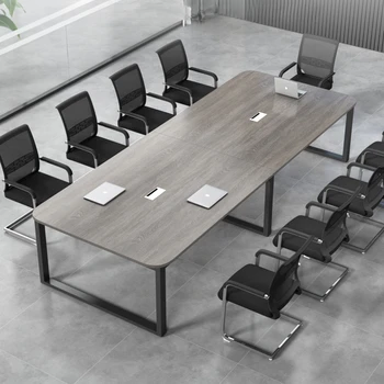 Длинный стол для совещаний Офисные столы Простота Современные переговоры Комбинированные офисные столы Рабочее оборудование Mesa Escritorio QF50OD