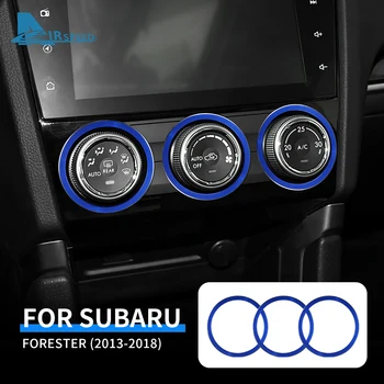 для Subaru Forester 2013 2014 2015 2016 2017 2018 AC Ручка регулировки Кольца Навигация Аудио Аксессуары для отделки салона