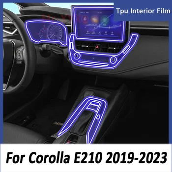 Для TOYOTA Corolla E210 2019-2023 Автомобильная консоль Панель коробки передач Наклейка Прозрачная защитная пленка для салона автомобиля TPU