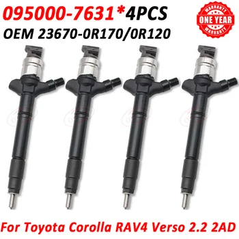 Для Toyota Corolla RAV4 2AD 095000-7631 0950007631 Форсунка Common Rail 23670-0R170 Форсунка дизельного топлива 23670-0R120