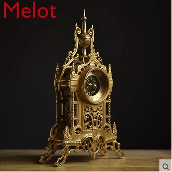 Европа тип реставрации старинных путей большие настольные часы гостиная личность мода креативный американский стиль архаичные часы