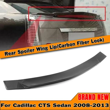 Задний спойлер багажника губа крыла для Cadillac CTS 2008-2013 Седан 4-дверный из углеродного волокна Look/Gloss Черный Автомобильная дверь Сплиттер Отделка