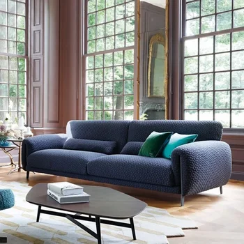 Итальянская минималистичная гостиная Комбинация итальянских дизайнерских диванов в Рохбурге