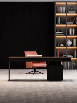 Итальянский минималистский стол, роскошный, современный минималистичный дизайнерский домашний компьютерный офисный стол.