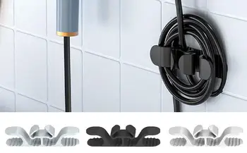  Кабельные зажимы Органайзер Клей Прочный и TPR Силиконовые держатели шнура для кабелей Manager Фиксированный зажим Намотчик провода Держатель провода Drop Wire