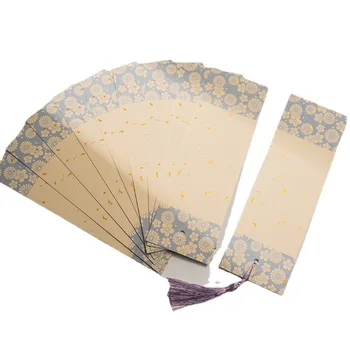Китай Индивидуальная пустая закладка из рисовой бумаги Винтажная рукописная поздравительная открытка своими руками с кисточкой тонкий картонный книжный маркер