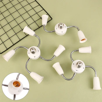  Конвертер держателя светодиодных ламп Регулируемый белый E27 Базовый разветвитель розетки с удлинительным шлангом 3 4 5-ходовой адаптер