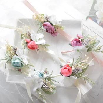Корейский свадебный сундук цветок Запястье Цветок Корсаж
