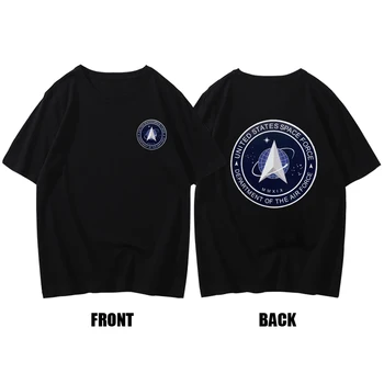 Космические силы США USSF Военная футболка Реверсивные футболки на военную тематику Camiseta Hombre Roupas Masculinas Футболки
