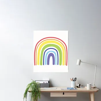 красочный бохо радуга, минималистичный, но крутой плакат Домашнее искусство Настенная роспись Живопись без рамы