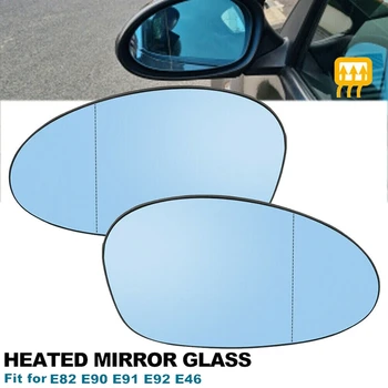 Левое боковое зеркало со стороны водителя Стекло зеркала заднего вида с подогревом для BMW 1 3 серии E81 E87 E82 E46 E90 E92 Z4 E85