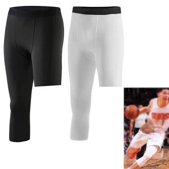 Леггинсы Спортивные штаны Компрессионные Компрессионные штанины Укороченные штанины Подходит для баскетбола Бег Спортивная одежда