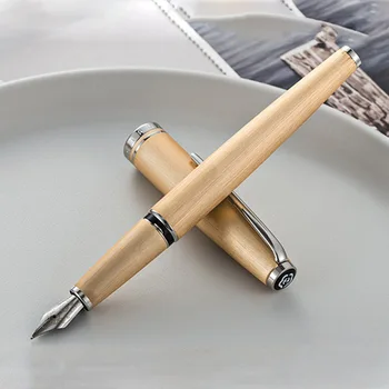 люкс качество бренд HERO 981-1 Подарочная перьевая ручка НАБОР КОРОБКА Матовые ручки с золотыми чернилами Канцелярские принадлежности Канцелярские принадлежности