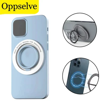Магнитный держатель кольца для пальца сотового телефона для Magsafe для iPhone 12 13 14 Pro Портативный съемный ультратонкий кронштейн с металлическим кольцом 360