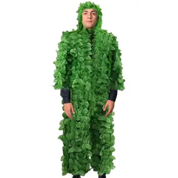 Маскировочный костюм Маскировочный костюм с 3D лесным камуфляжем зеленый лист Джилли Костюм для фотосъемки дикой природы Наблюдение за птицами на Хэллоуин