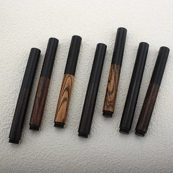 Мини Шварцвальд Металлическая деревянная ручка Перьевая ручка EF / F / M / Изогнутый наконечник, Короткая карманная ручка для письма с конвертером