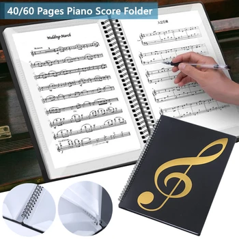 Многослойная папка для катушек с нотами Репетиционная фортепианная бумага Органайзер для хранения документов