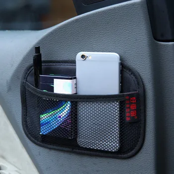 Многофункциональный автомобильный ящик для хранения Зарядное устройство для мобильного телефона Карман Универсальная спинка автосиденья Magic Sticking Storage Mesh Net Bag