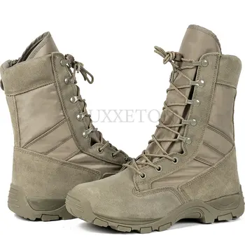 Мужские ботинки для пустыни Мужские тактические ботинки Военные ботинки Военные ботинки для полевой подготовки на открытом воздухе Мужские водонепроницаемые треккинговые кроссовки