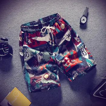 Мужские повседневные пляжные шорты с цветочным принтом 3D-печатные летние модные дышащие быстросохнущие пляжные шорты индивидуальность граффити брюки для отдыха