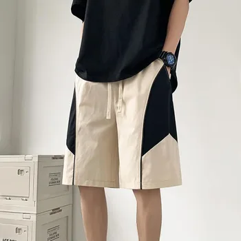 Мужские прямые короткие брюки в стиле хип-хоп, свободные спортивные штаны, мужские спортивные шорты для бега, повседневная уличная одежда, летняя мода, 2023