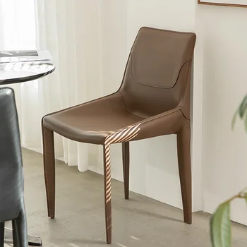 Мягкий мобильный обеденный стул Кожаная дизайнерская спинка Ресторанный стул Эргономичный офис Muebles de Cocina Садовая мебель