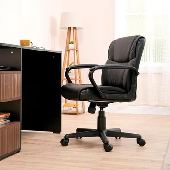  мягкий офисный стол с подлокотниками, регулируемой высотой / наклоном, поворотом на 360 градусов, грузоподъемностью 275 фунтов, 24 x 24,2 x 34,8 дюйма