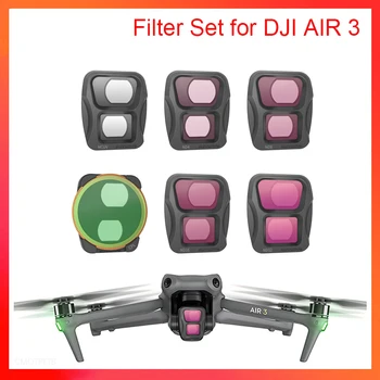  Набор фильтров из алюминиевого сплава для камеры DJI AIR 3 Оптический стеклянный объектив MCUV Cpl ND8 ND16 ND32 ND Аксессуары для фильтров