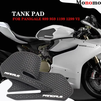  Наклейка на топливный бак мотоцикла Нескользящая резиновая боковая защита Подходит для Ducati Pangale 899 959 1199 1299 v2 2021-